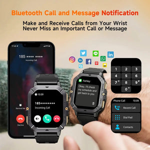 OUKITEL BT101 410mAh Battery Capacity 5ATM Waterproof Rugged Military Smart Watch OUKITEL