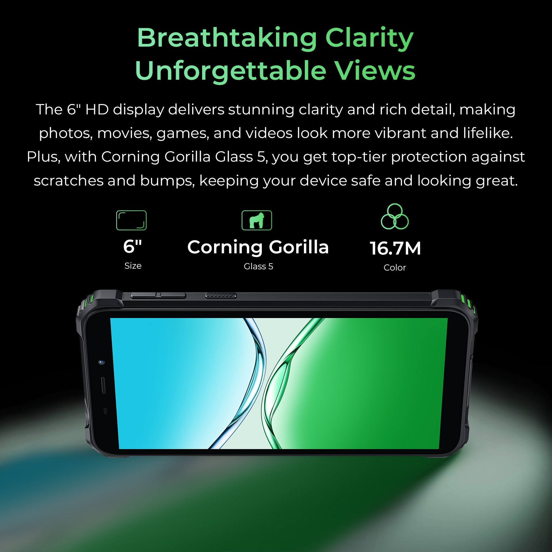 Oukitel G5 4G Rugged Phone 6 HD+ Display 6300mAh Big Battery 13MP Camera Android 14(4GB+64GB NFC)