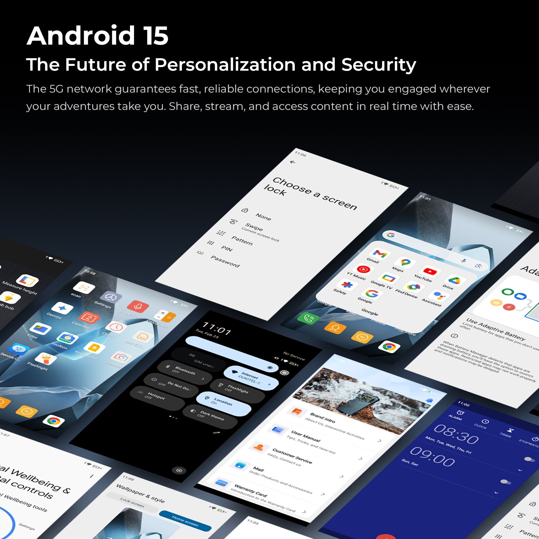 Oukitel WP200 Pro - World's First Modular Rugged Phone with a Detachable Earphone 5G, 6.7''8800 mAh, Android 15 (24GB+ITB NFC)