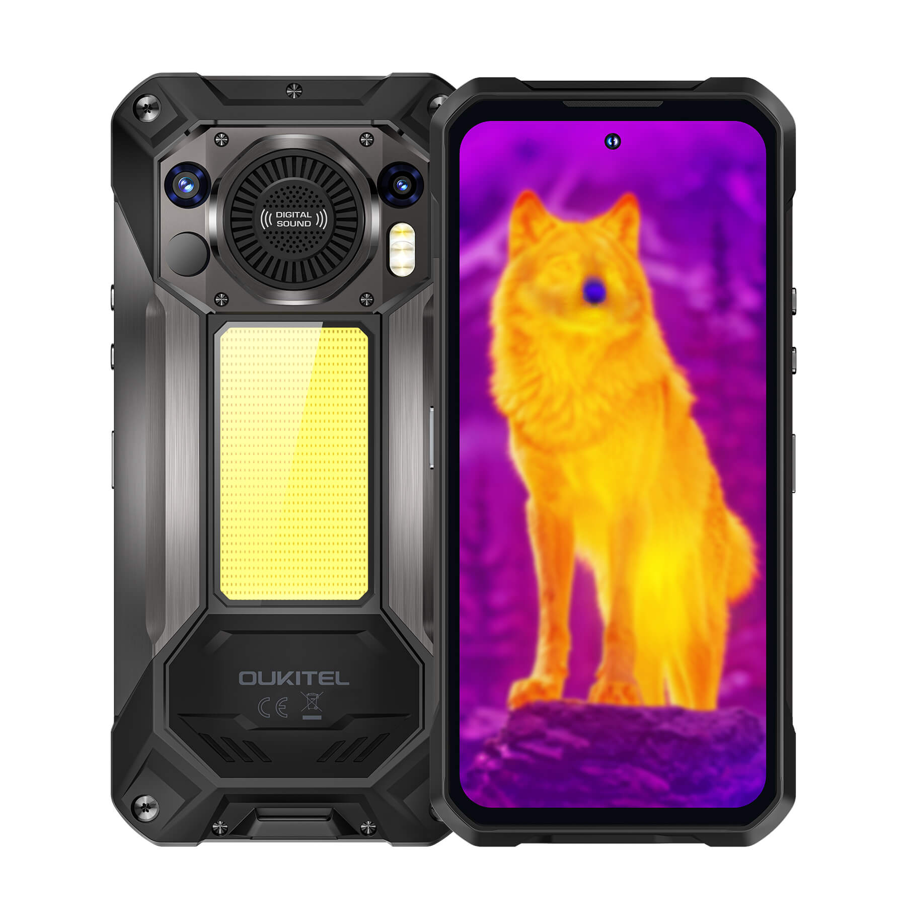 Oukitel WP61 Ultra 5G Thermal imaging Rugged Phone 6.78'' HD+ Display 20,000mAh Big Battery 108MP Camera Android 16(12GB+512GB NFC)