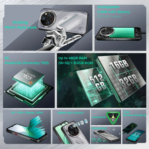 Rugged smartphone featuring 5G, 6.6-inch display, 108MP camera, 11000mAh battery, 48GB RAM