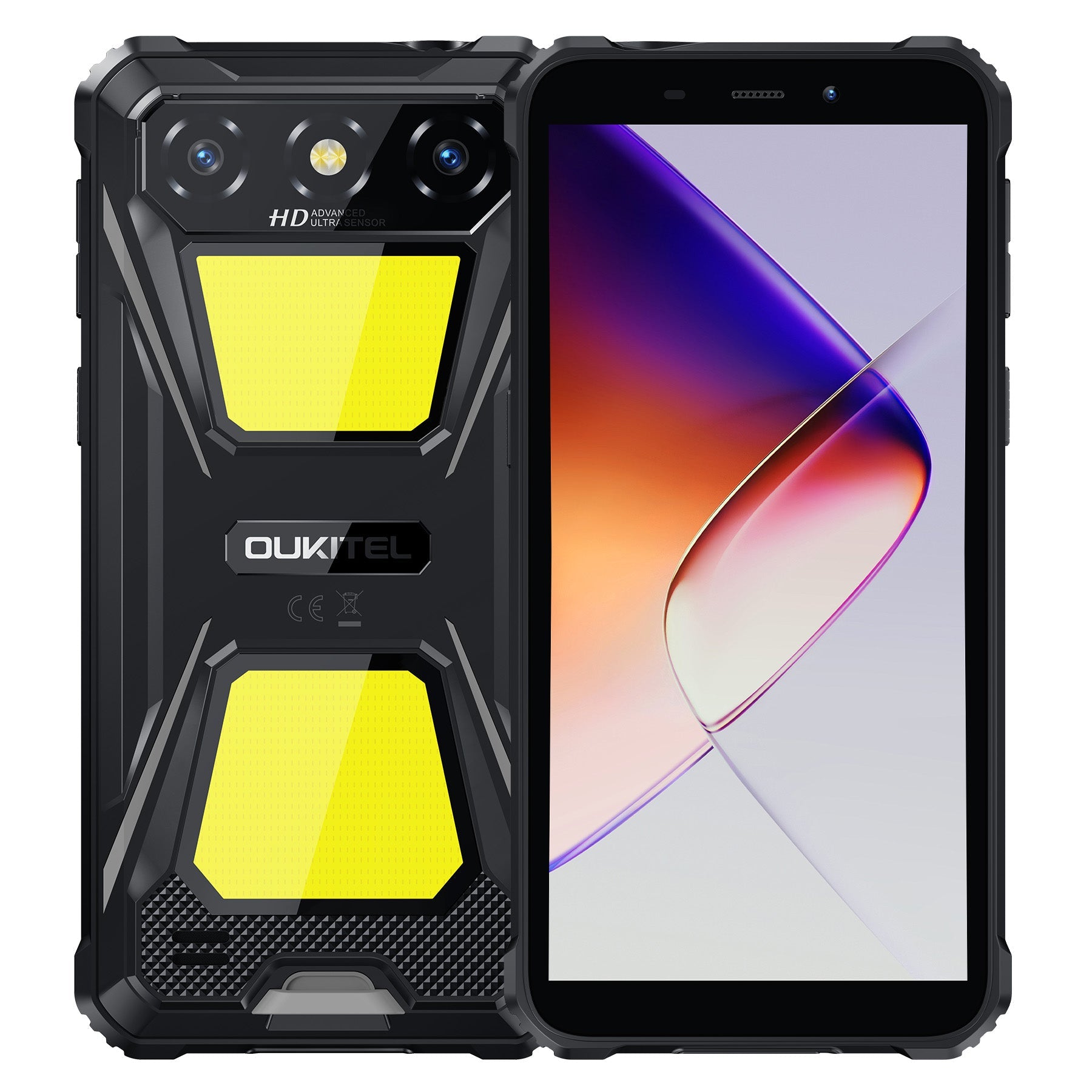 Oukitel G5 black 4G rugged phone with 6-inch HD+ display, 6300mAh big battery and 13MP camera Android 14
