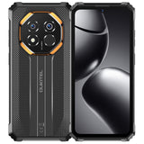 OUKITEL G7 rugged phone in black showing front display and textured rear with triple camera setup, shockproof design, and durable build
