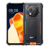 Oukitel WP28S 4G rugged phone in orange with 6.52-inch display, 10600mAh big battery, 13MP camera, 16GB RAM, 128GB storage with NFC, Android 14