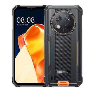 Oukitel WP28S 4G rugged phone in orange with 6.52-inch display, 10600mAh big battery, 13MP camera, 16GB RAM, 128GB storage with NFC, Android 14