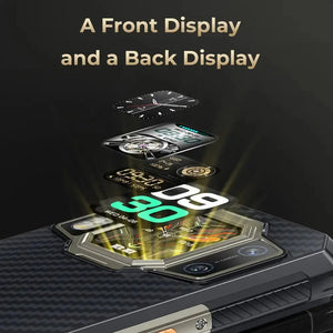 Oukitel WP30 Pro 5G rugged phone showing both front and back display for complete view of design, screen and camera setup