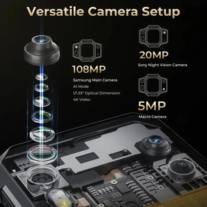Oukitel WP30 Pro 5G rugged phone with versatile camera setup for high-quality wide, macro, and portrait photography