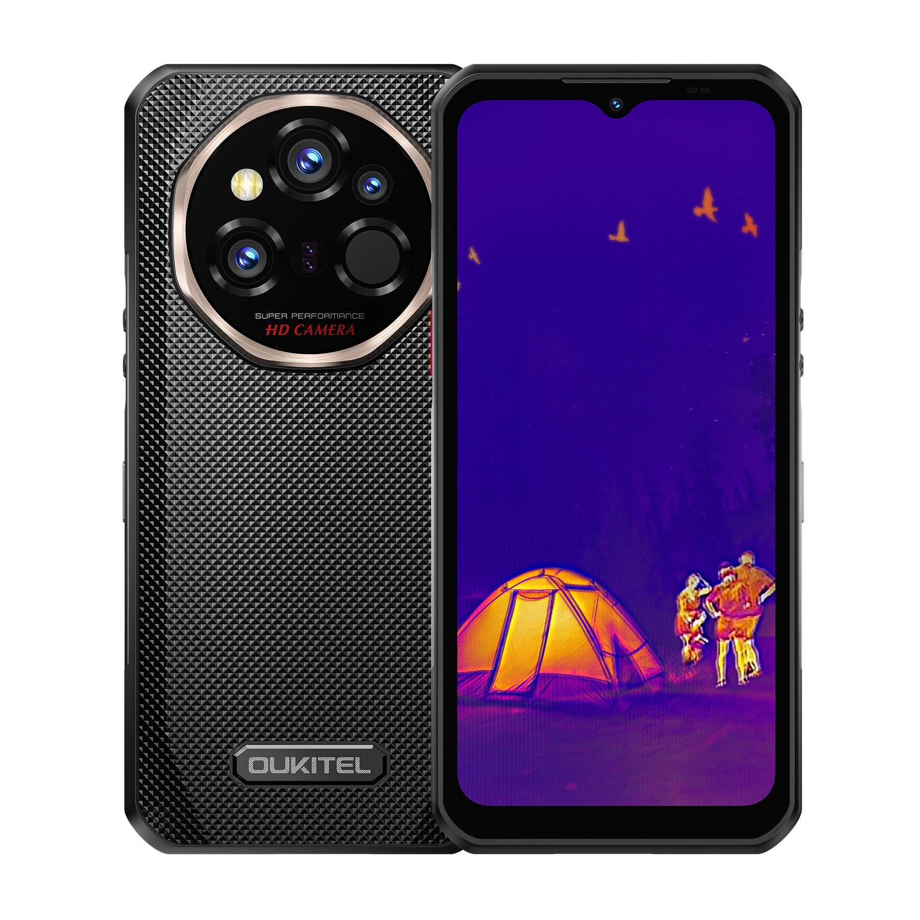 Oukitel WP55 Ultra Rugged Phone in Black – durable smartphone with 6.6 inch screen, 11,000mAh long-lasting battery, waterproof and dustproof